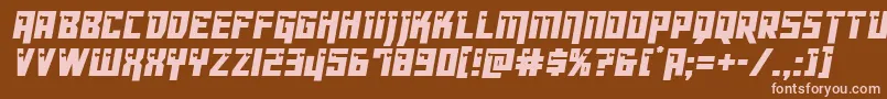 Dangerbotcond Font – Pink Fonts on Brown Background