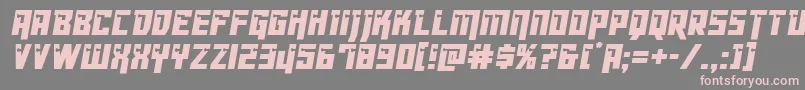 Dangerbotcond Font – Pink Fonts on Gray Background