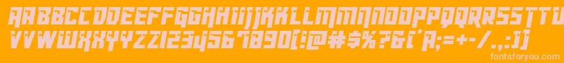 Dangerbotcond Font – Pink Fonts on Orange Background