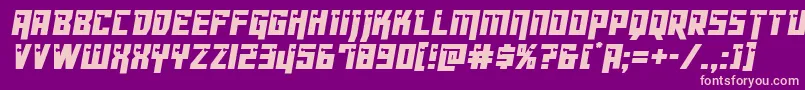 Dangerbotcond Font – Pink Fonts on Purple Background