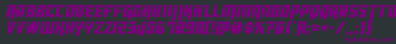 Dangerbotcond Font – Purple Fonts on Black Background