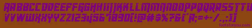 Dangerbotcond Font – Purple Fonts on Brown Background
