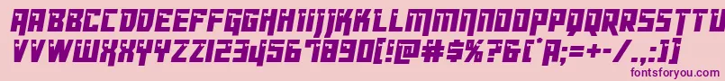 Dangerbotcond Font – Purple Fonts on Pink Background