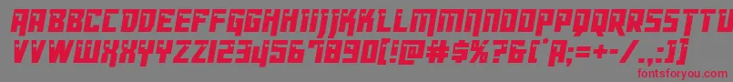 Dangerbotcond Font – Red Fonts on Gray Background
