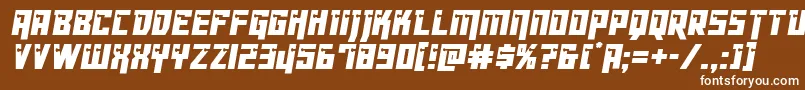 Dangerbotcond Font – White Fonts on Brown Background