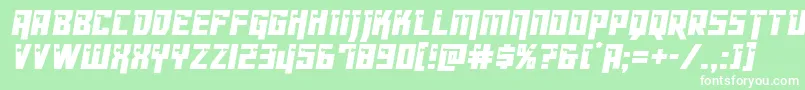 Dangerbotcond Font – White Fonts on Green Background