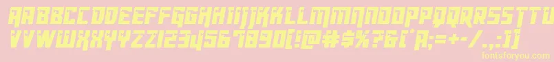 Шрифт Dangerbotcond – жёлтые шрифты на розовом фоне