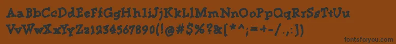 Betofm Font – Black Fonts on Brown Background