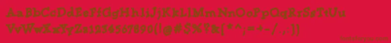 Betofm Font – Brown Fonts on Red Background