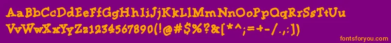 Betofm Font – Orange Fonts on Purple Background