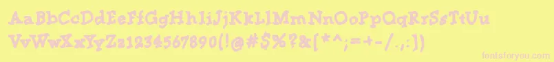 Betofm Font – Pink Fonts on Yellow Background