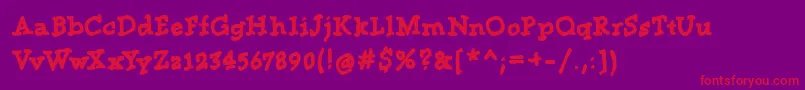 Betofm Font – Red Fonts on Purple Background