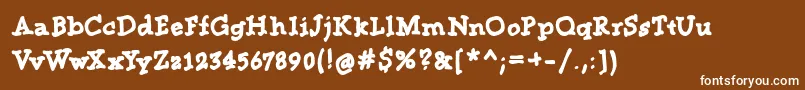Betofm Font – White Fonts on Brown Background