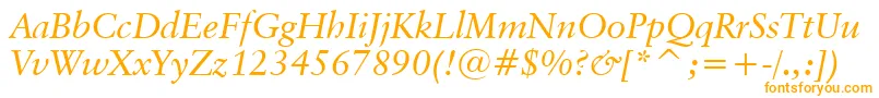 フォントClassicalGaramondItalicBt – オレンジのフォント