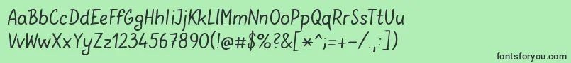 フォントGunnymarV36 – 緑の背景に黒い文字