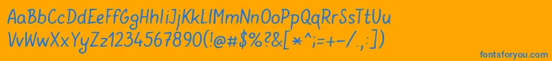 GunnymarV36 Font – Blue Fonts on Orange Background