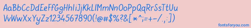 Шрифт GunnymarV36 – синие шрифты на розовом фоне