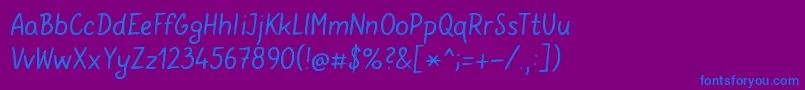 フォントGunnymarV36 – 紫色の背景に青い文字