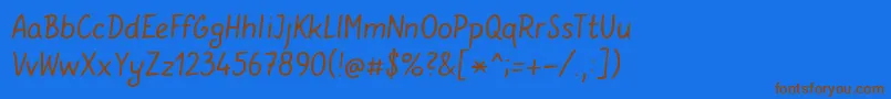 GunnymarV36 Font – Brown Fonts on Blue Background