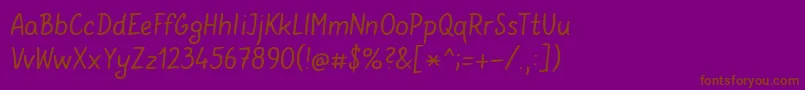 フォントGunnymarV36 – 紫色の背景に茶色のフォント