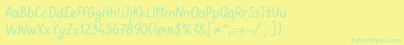 Шрифт GunnymarV36 – зелёные шрифты на жёлтом фоне