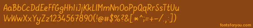 GunnymarV36 Font – Orange Fonts on Brown Background