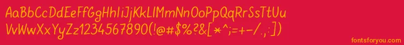 GunnymarV36 Font – Orange Fonts on Red Background