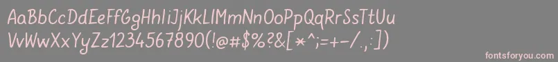 フォントGunnymarV36 – 灰色の背景にピンクのフォント
