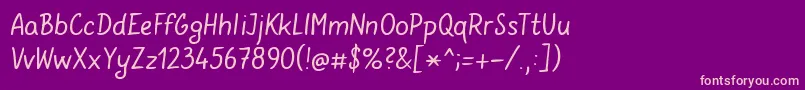 GunnymarV36 Font – Pink Fonts on Purple Background