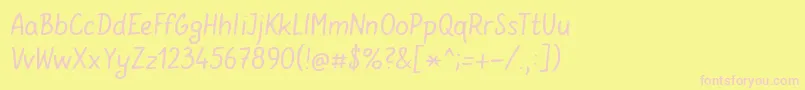 Czcionka GunnymarV36 – różowe czcionki na żółtym tle