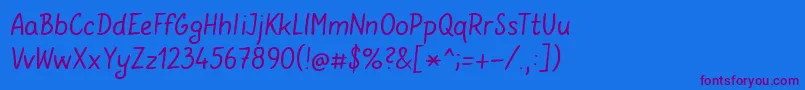 GunnymarV36 Font – Purple Fonts on Blue Background