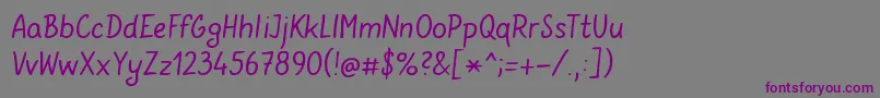 Шрифт GunnymarV36 – фиолетовые шрифты на сером фоне