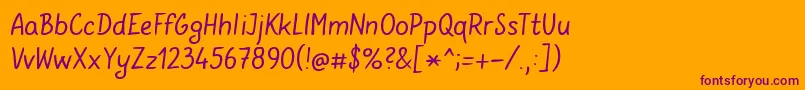 GunnymarV36 Font – Purple Fonts on Orange Background