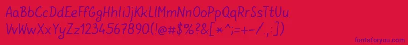 GunnymarV36-Schriftart – Violette Schriften auf rotem Hintergrund