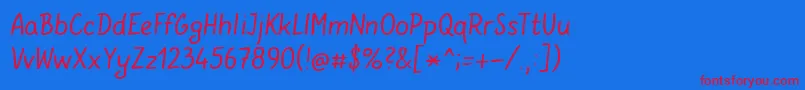 GunnymarV36 Font – Red Fonts on Blue Background