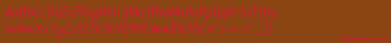 GunnymarV36 Font – Red Fonts on Brown Background