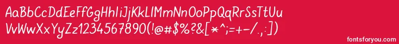 フォントGunnymarV36 – 赤い背景に白い文字
