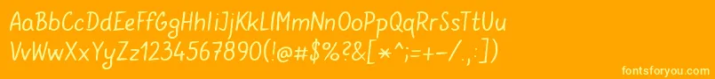 Шрифт GunnymarV36 – жёлтые шрифты на оранжевом фоне