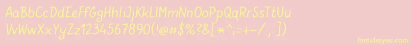 GunnymarV36 Font – Yellow Fonts on Pink Background
