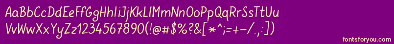 GunnymarV36 Font – Yellow Fonts on Purple Background