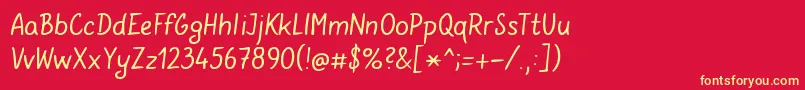 フォントGunnymarV36 – 黄色の文字、赤い背景