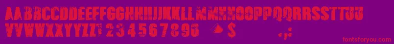 BrokenDetroitPersonalUseOnly Font – Red Fonts on Purple Background