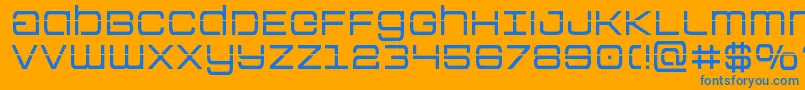 Weitere Informationen zur Colonymarineslaser-Schriftart Colonymarineslaser-Schriftart – Blaue Schriften auf orangefarbenem Hintergrund