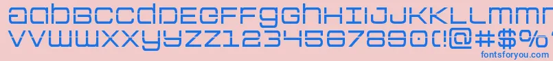 フォントColonymarineslaser – ピンクの背景に青い文字