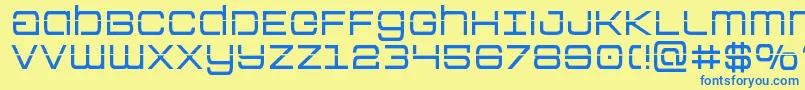 Czcionka Colonymarineslaser – niebieskie czcionki na żółtym tle