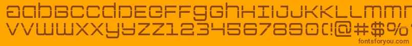 Fonte Colonymarineslaser – fontes marrons em um fundo laranja
