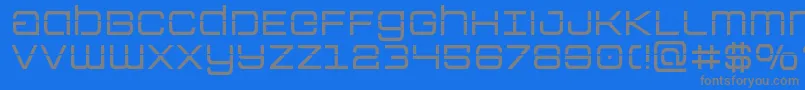 Colonymarineslaser-Schriftart – Graue Schriften auf blauem Hintergrund