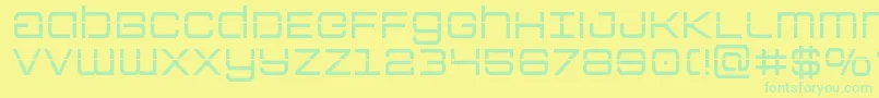 フォントColonymarineslaser – 黄色い背景に緑の文字