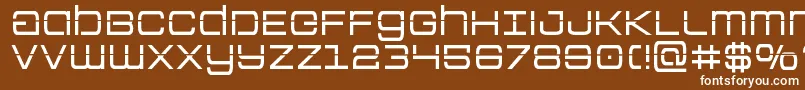Weitere Informationen zur Colonymarineslaser-Schriftart Colonymarineslaser-Schriftart – Weiße Schriften auf braunem Hintergrund