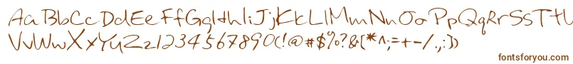 Шрифт Lehn031 – коричневые шрифты на белом фоне